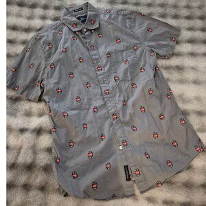 American Eagle Outfitters Seriously Soft Grey Shirt with Soda Cans